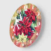 Poinsettia Flowers Grote Klok (Hoek)