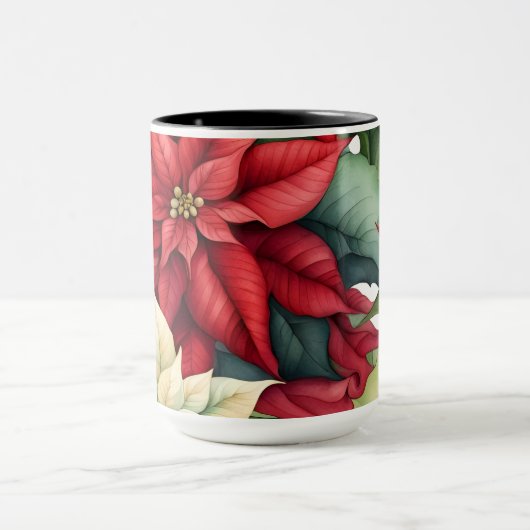 Poinsettia Flowers Mok (Midden)