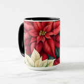 Poinsettia Flowers Mok (Voorkant links)