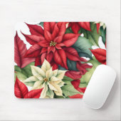 Poinsettia Flowers Muismat (Met muis)