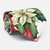 Poinsettia Flowers Stropdas (Opgerold)