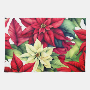 Poinsettia Flowers Theedoek