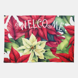 Poinsettia Flowers Theedoek