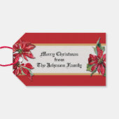  Poinsettia Foto Cadeaulabel (Achterkant Horizontaal)