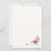 Poinsettia Foto Lijst Vakantie Groeten Kaart (Achterkant)