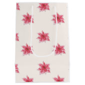 Poinsettia geschenkzak medium cadeauzakje (Achterkant)