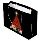 Poinsettia Gift Bag Groot Cadeauzakje (Achterkant Gekanteld)