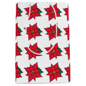 Poinsettia Gift Bag Medium Cadeauzakje (Voorkant)