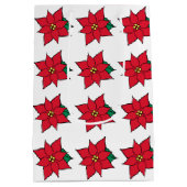 Poinsettia Gift Bag Medium Cadeauzakje (Achterkant)