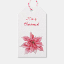 Poinsettia Gift Label