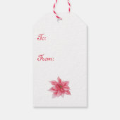 Poinsettia Gift Label Cadeaulabel (Achterkant)