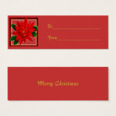 Poinsettia Gift Label Mini Visitekaartjes (Voorkant /achterkant)