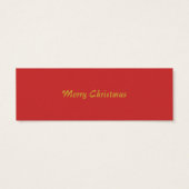 Poinsettia Gift Label Mini Visitekaartjes (Achterkant)