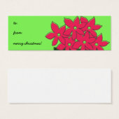 Poinsettia Gift Label Mini Visitekaartjes (Voorkant /achterkant)