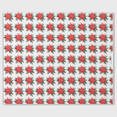 Poinsettia Gift Wrapping Paper Cadeaupapier (Vlak)