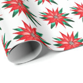 Poinsettia Gift Wrapping Paper Cadeaupapier (Rol Hoek)