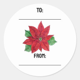 Poinsettia Gifting Stickers