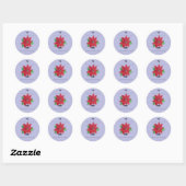 Poinsettia Gifting Stickers - Lavender (Vel)