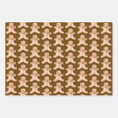 Poinsettia Gingerbread Holly Leaves  Inpakpapier Vel (Voorkant 2)