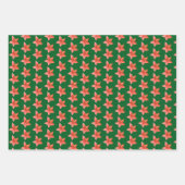 Poinsettia Gingerbread Holly Leaves  Inpakpapier Vel (Voorkant)