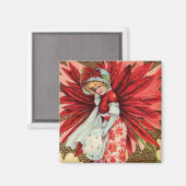 Poinsettia Girl - Magnet (Voorkant / Achterkant)