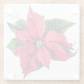Poinsettia Glazen Onderzetter (Achterkant)