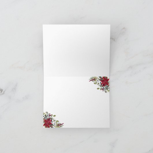 Poinsettia, gouden confetti zuster Kerstmis Kaart (Binnen)