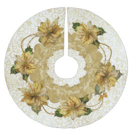 Poinsettia gouden kerstboomrok kerstboom rok