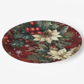 Poinsettia Grace in Snowfall’s Embrace Papieren Bordje (Gekanteld)