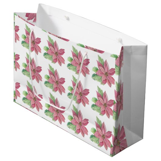 Poinsettia Groot Cadeauzakje (Voorkant Gekanteld)