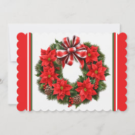 Poinsettia handtekening en groet toevoegen feestdagenkaart