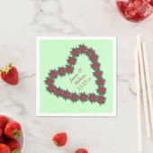 Poinsettia Hart Kerst Persoonlijke Servetten (Insitu)
