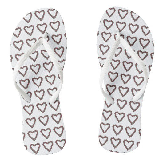 Poinsettia Hearts Flipflops Ventilatorplatform Teenslippers (Voetbed)