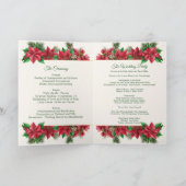 Poinsettia, heilig, dennenkerstbruiloft programma (Binnen)
