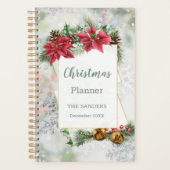 Poinsettia, heilig, mistletoe, pijndenkerst planner (Voorkant)
