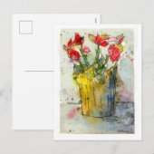 Poinsettia Holiday Briefkaart (Voorkant / Achterkant)