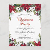 Poinsettia Holiday-kerstfeestkaart Briefkaart (Voorkant)