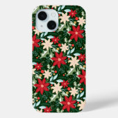 Poinsettia Holiday Kerstmis Case-Mate iPhone Case (Achterkant)