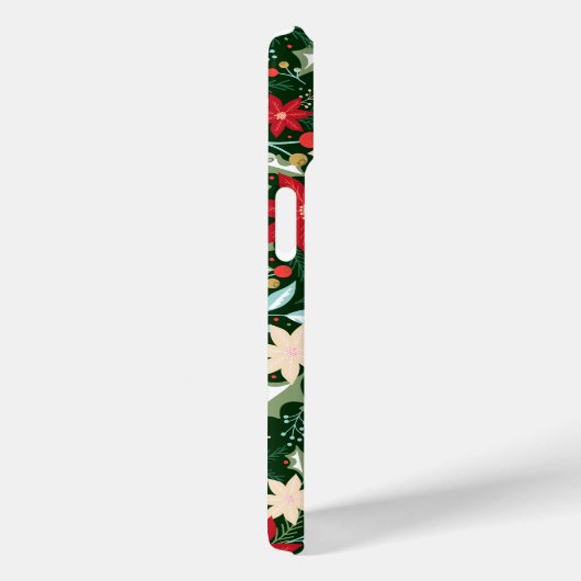 Poinsettia Holiday Kerstmis Case-Mate iPhone Case (Achterkant / Rechts)