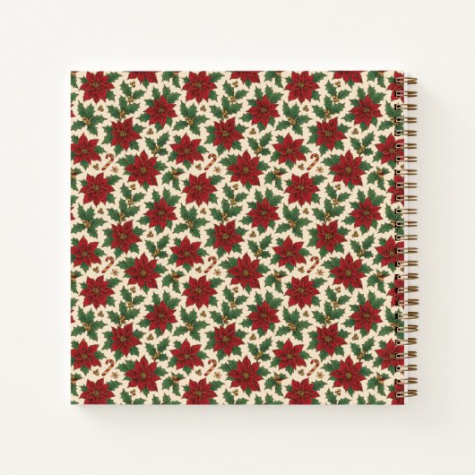  Poinsettia Holiday Notitieboek (Achterkant)