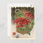 Poinsettia Holly Anker Nautical Briefkaart (Voorkant / Achterkant)