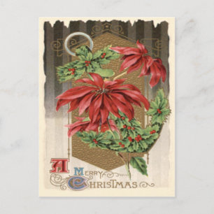 Poinsettia Holly Anker Nautical Briefkaart
