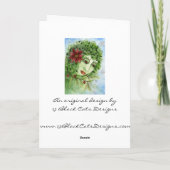 Poinsettia Holly Nymph Card Feestdagen Kaart (Achterkant)