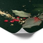 Poinsettia Holly Rehearsal Dinner Welcome Sign Poster (Hoek)