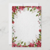 POINSETTIA + HOLLY Waterverf Cookie Exchange Kaart (Achterkant)