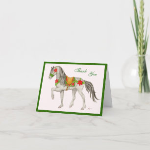 Poinsettia Horse bedankt je kaart