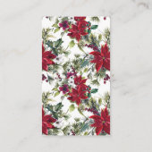 Poinsettia Hulst Baby Shower Luierspel Ticket Informatiekaartje (Achterkant)