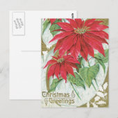  Poinsettia Illustratie Briefkaart (Voorkant / Achterkant)