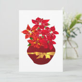 Poinsettia in een fase feestdagenkaart (Staand voorkant)