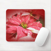 Poinsettia in rood en wit muismat (Met muis)